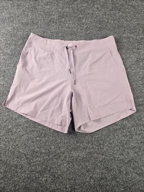 GAIAM Lavender Performance Drawstring Athletic Shorts Size Large #298